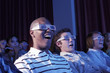 People Watching 3-D Movie in Theater