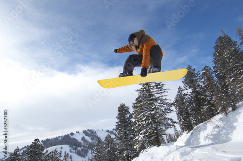 Photo: Snowboarder in Mid-air Snowboarder in Mid-air