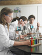 High School Students in Chemistry Class