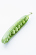 Open Pea Pod With Peas Inside