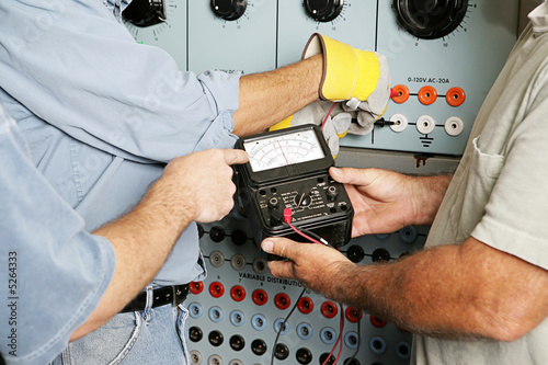 Electrical Team Testing Voltage