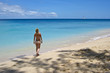 Girl on Caribbean Beach