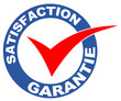 Vecteur : Garantie satisfaction 100% coche Garantie satisfaction 100% coche
