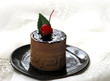chocolate mousse with cherry