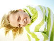 Girl with towel.