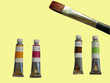 Pinsel und Farben