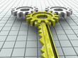 Key and gear.