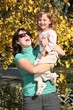 laughing mother with daughter