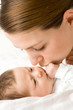 Loving mother with baby