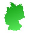 green gradient map of Germany green gradient map of Germany