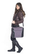Girk with laptop bag