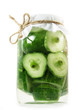 jar of picles with people of cucumber jar of picles with people of cucumber