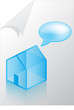 Illustration: Property for sale, house icon, glossy icons Property for sale, house icon, glossy icons