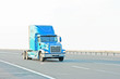 Blue vivid American truck  of 