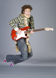 Betiful young man with guitar
