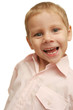 The happy boy on a white background The happy boy on a white background