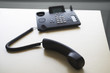 Telephone off the hook, elevated view