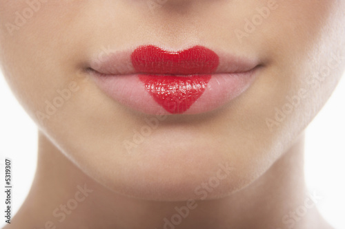 Photo: Lips Wearing Lipstick Heart Lips Wearing Lipstick Heart