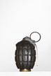 Hand grenade in studio, close up