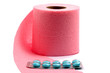 Toilet paper with tablets