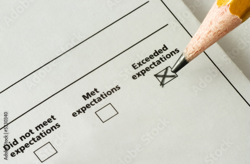 Photo: checklist - exceeded expectations checklist - exceeded expectations