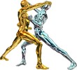 Illustration: Kampf Gold gegen Silber Kampf Gold gegen Silber