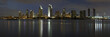 Panorama of San Diego at dusk, shot from Coronado