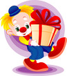 The clown with a gift