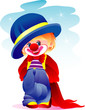 The clown in a hat