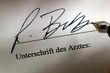 Unterschrift eines Arztes