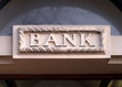 Photo en ligne au meilleur prix Stone carved bank sign