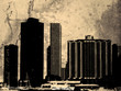 Illustration: Grunge buildings in Chicago Grunge buildings in Chicago
