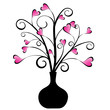 Bouquet de coeurs en pot Bouquet de coeurs en pot