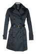 Black female coat on a white background Black female coat on a white background