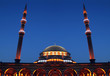 a night view of Blue Mosque when its lights are turned on