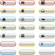 Glossy buttons with media icons Glossy buttons with media icons