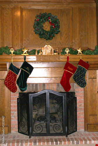 Photo: Christmas Stockings by Fireplace Christmas Stockings by Fireplace