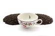 Tea leafs and cup