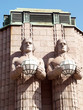 Details of Helsinki central railway station.