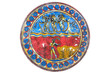 Greek plate on white background
