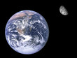 Mond und Erde