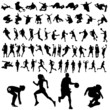vecteur silhouette d'athlètes