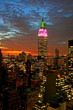 New York City midtown skyline at dark