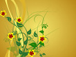 vector illustration- flowers on a creeper vector illustration- flowers on a creeper