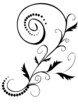 vector illustration- black floral pattern vector illustration- black floral pattern