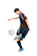 soccer player with ball isolated on white background soccer player with ball isolated on white background
