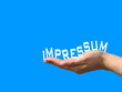 Impressum auf der Hand