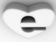 Symbol of internet as heart. 3d