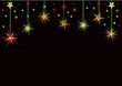 Rideau d'étoiles colorées