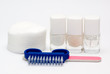 Cosmetic set isolated on a white background.